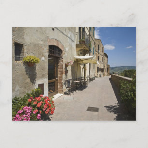 Postal Italia, Toscana, Pienza. Paseo exterior alrededor