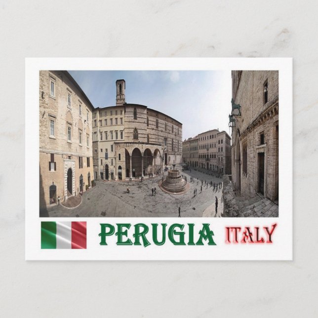 Postal Italia - Umbría - Perugia - Cityscape - (Anverso)