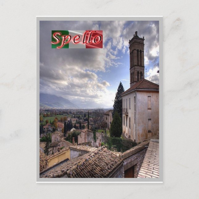 Postal Italia - Umbría - Spello - (Anverso)