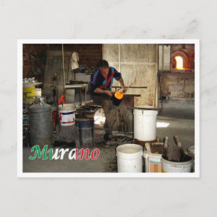 Postal Italia - Venecia - Horno de Murano -