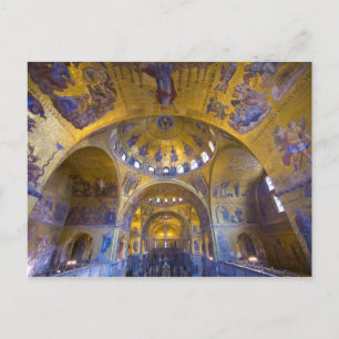 Postal Italia, Venecia. Interior de la Catedral de San Ma