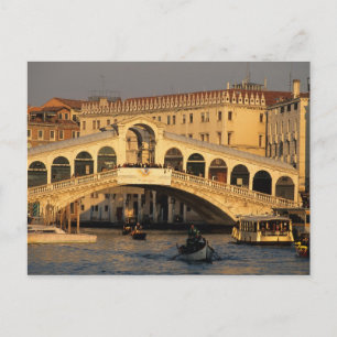 Postal Italia, Veneto, Venecia, Canal Grande y Rialto