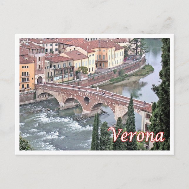 Postal Italia - Veneto - Verona - Bridge Romano - (Anverso)