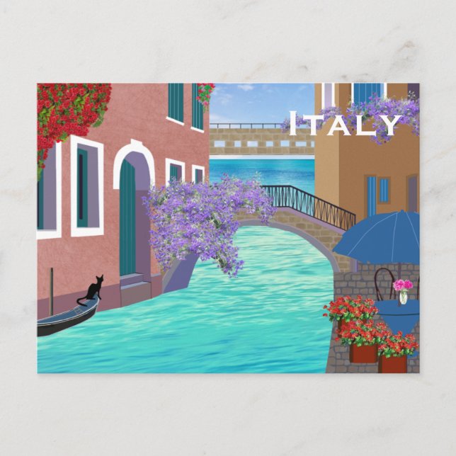 Postal Italia Viaje Vintage Turismo Añadir (Anverso)