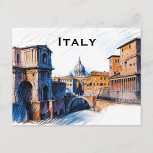 Postal Italia Viajes Turísticos Vintage Agregado