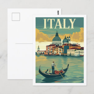 Postal Italia Vintage Famous Travel Place