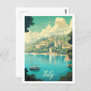 Postal Italia Vintage Famous Travel Place