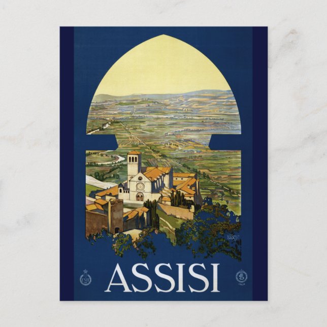 Postal italiana Assisi Vintage Saint Francis (Anverso)