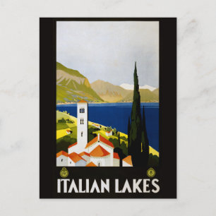 Postal italiana vintage Lakes Italia
