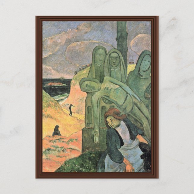 Postal Italiano: Calvario Breton (Il Cristo Verde), (Anverso)