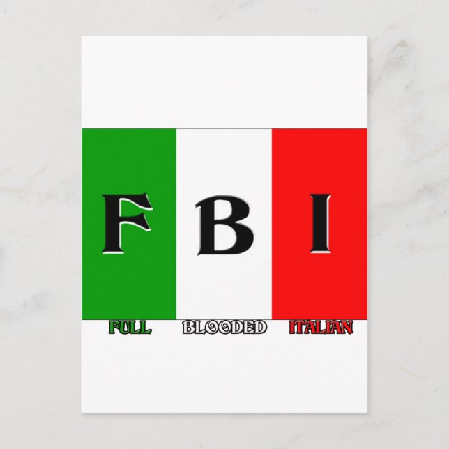 Postal Italiano sangriento y lleno del FBI (Anverso)