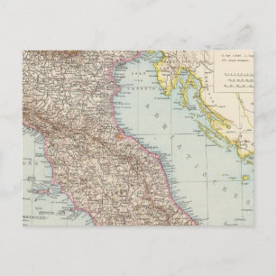 Postal Italien nordliche Halfte, Mapa del Norte de Italia