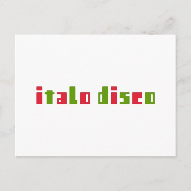 POSTAL ITALO DISCO (Anverso)