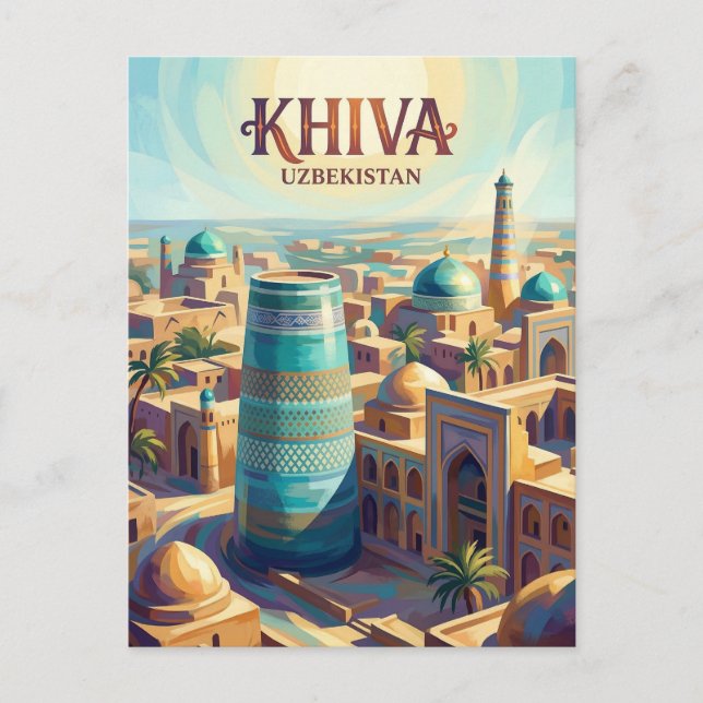 Postal Itchan Kala Uzbekistán (Anverso)