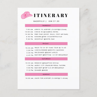 POSTAL ITINERARIO