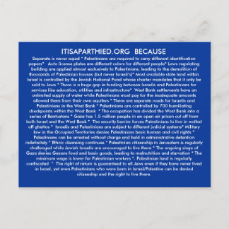 POSTAL ITISAPARTHEID.ORG BECASUE