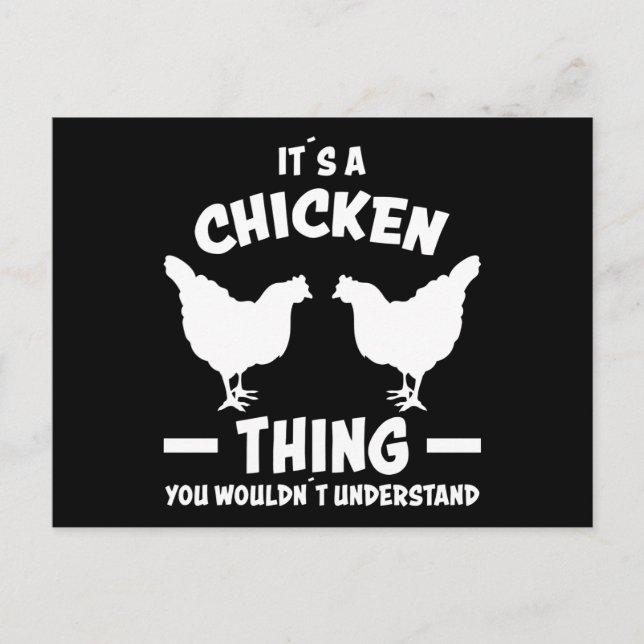 Postal I'ts A Chicken Thing Design Funny Farmer Gift (Anverso)