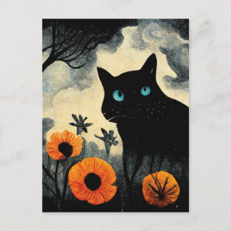 Postal Its the most wonderful time of the year black cat
