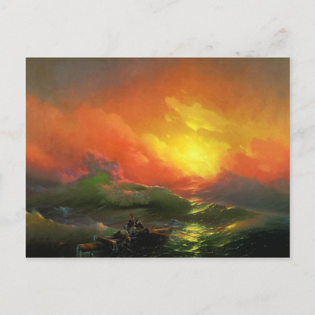 Postal Ivan Aivazovsky - La novena ola (Anverso)