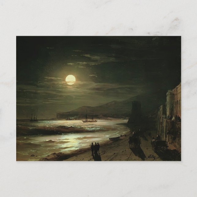 Postal Ivan Aivazovsky - Noche de la luna (Anverso)