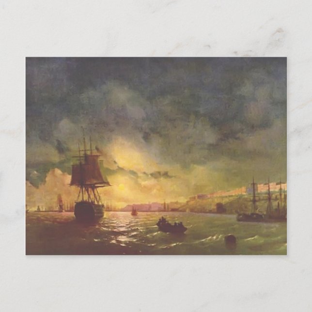 Postal Ivan Aivazovsky- Odessa de noche (Anverso)