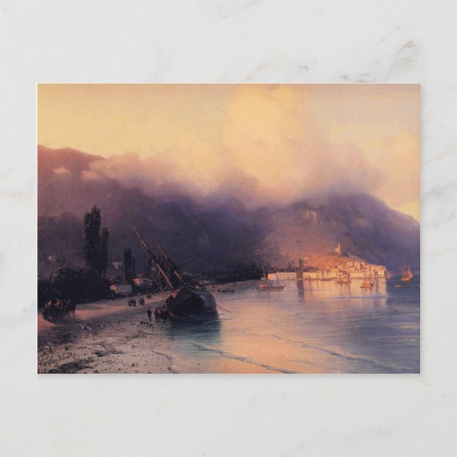 Postal Ivan Aivazovsky- Vista de Yalta (Anverso)