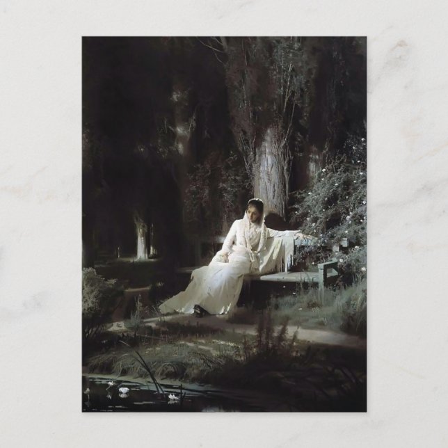Postal Ivan Kramskoy - Noche de la Luna (Anverso)