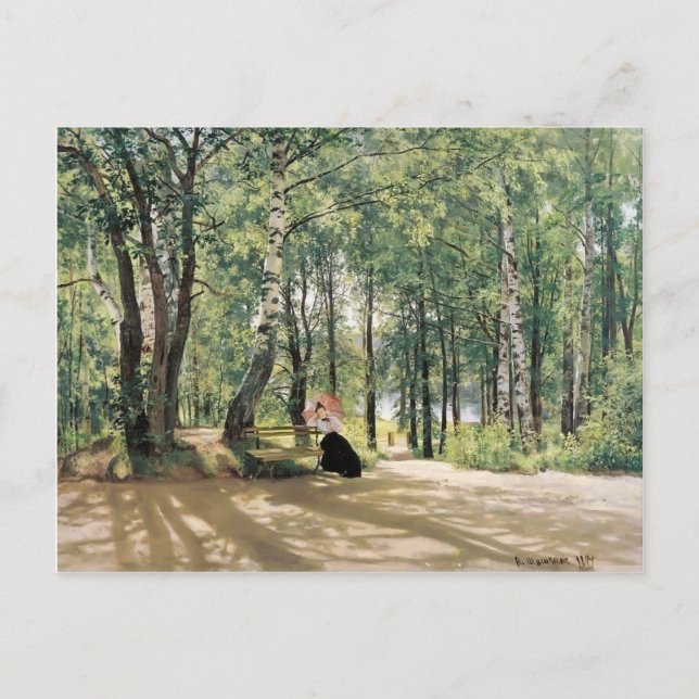 Postal Ivan Shishkin- En la casa de campo de verano (Anverso)