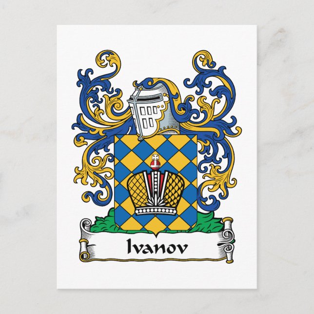 Postal Ivanov Family Crest (Anverso)