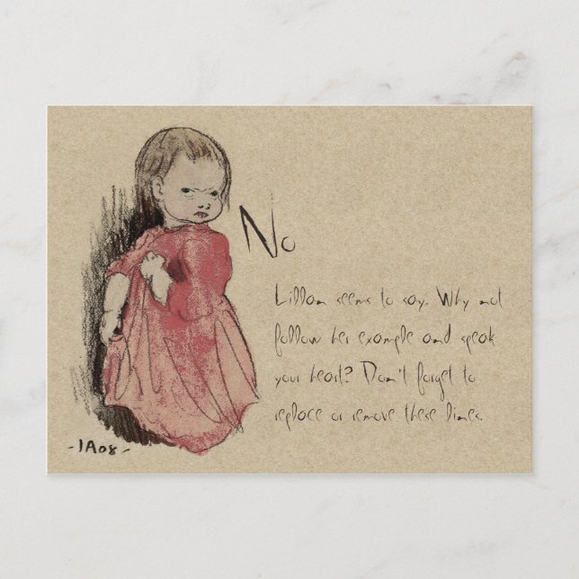 Postal Ivar Arosenius Lillan dice no CC0238 (Anverso)