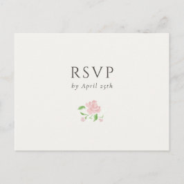 Postal Ivory | Chic Wedding RSVP Response Postcard