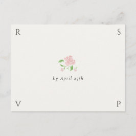 Postal Ivory | Chic Wedding RSVP Response Postcard
