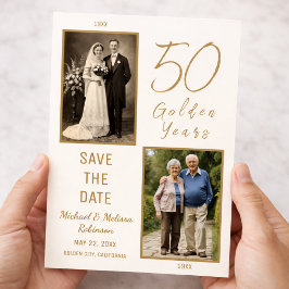 Postal Ivory Gold 50 Aniversario Avisa la Fecha