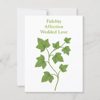 Postal Ivy — Fidelidad, afecto, amor casado