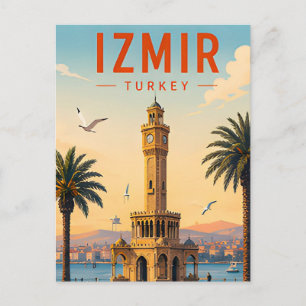 Postal Izmir Turquía Costa Egea Ciudad Costera Viaje