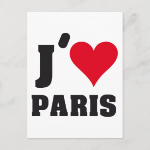 POSTAL J´AIME PARIS