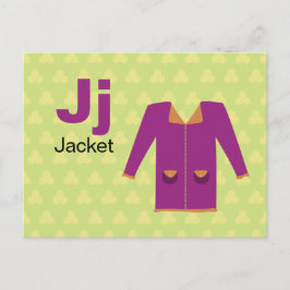 Postal J es para Jacket - Alphabet Flash Card