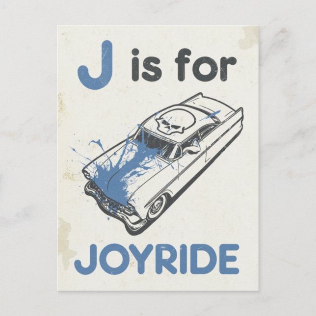 Postal J es para Joyride (Anverso)
