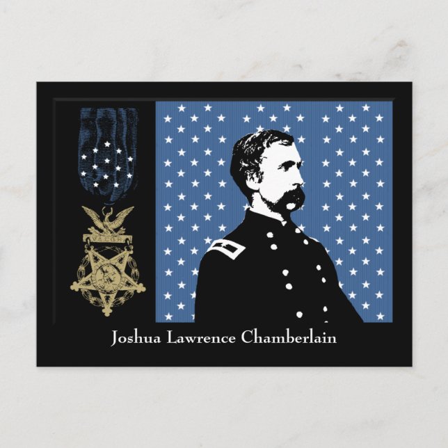 Postal J.L. Chamberlain y la medalla de honor (Anverso)