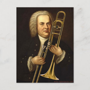 Postal J.S. Bach con Trombone