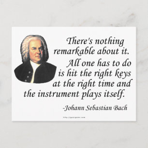 Postal J.S. Bach sobre jugar