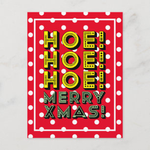 Postal ¡Ja! ¡Ja! ¡Ja! Feliz Navidad! Colores Personalizad