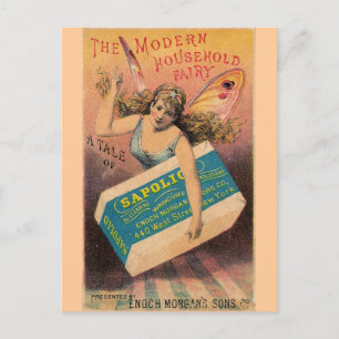 Postal Jabón de cosecha de vintage y productos lácteos