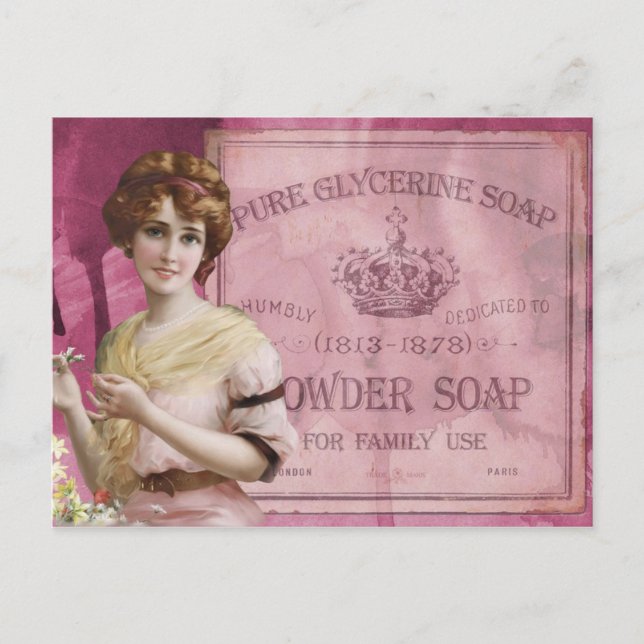 Postal Jabón de glicerina de publicidad del Día de la Mad (Anverso)