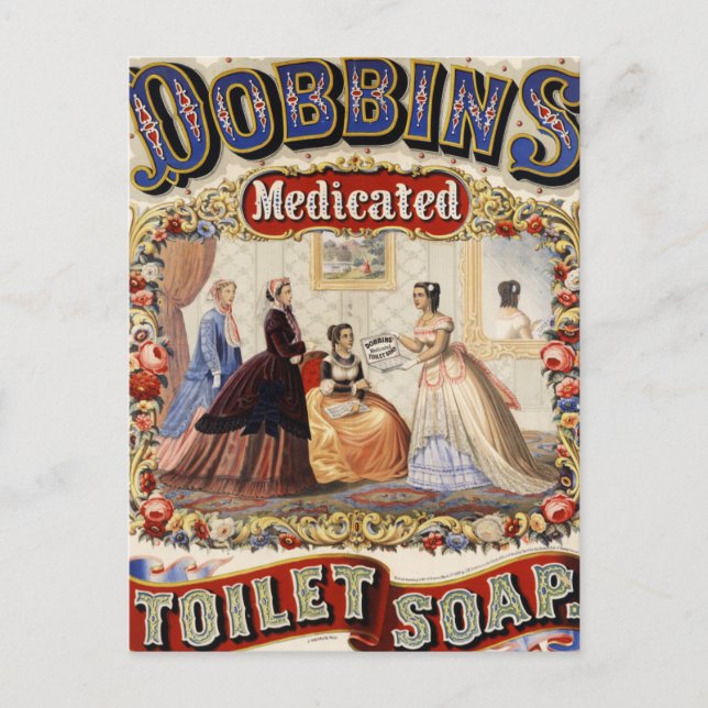 Postal Jabón de inodoro medicado Dobbins (Anverso)