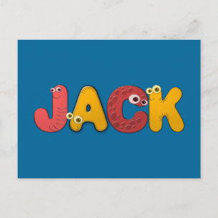Postal Jack de alfabeto animal