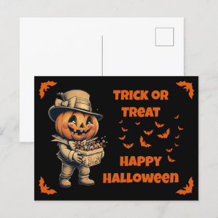 Postal Jack o lantern con Candy