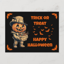 Postal Jack o lantern con Candy