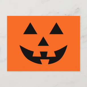 Postal Jack O’ Lantern Face Fun Halloween