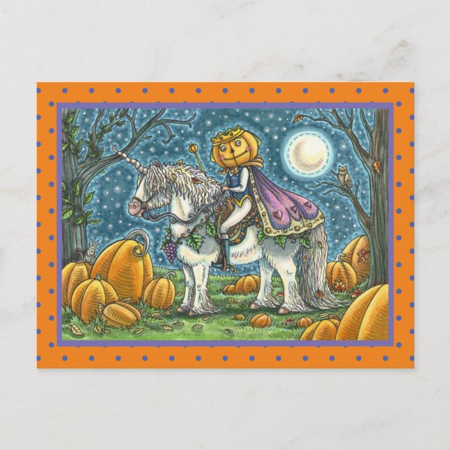 POSTAL JACK O LANTERN PRINCE EN SU MAGIC UNICORN (Anverso)